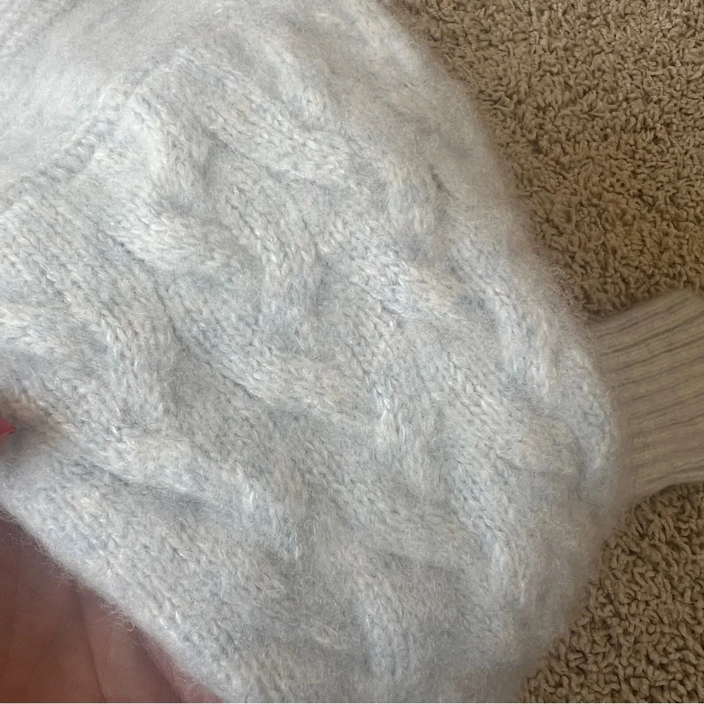 Nordstrom Signature Cashmere and Silk Sweater Size Medium Light Blue N7
